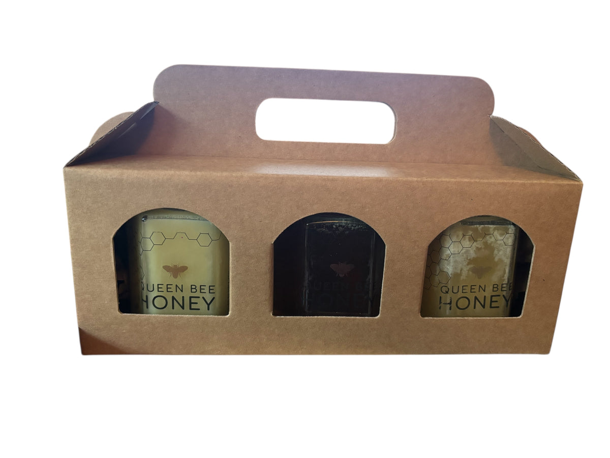 British honey trio gift box, view 3