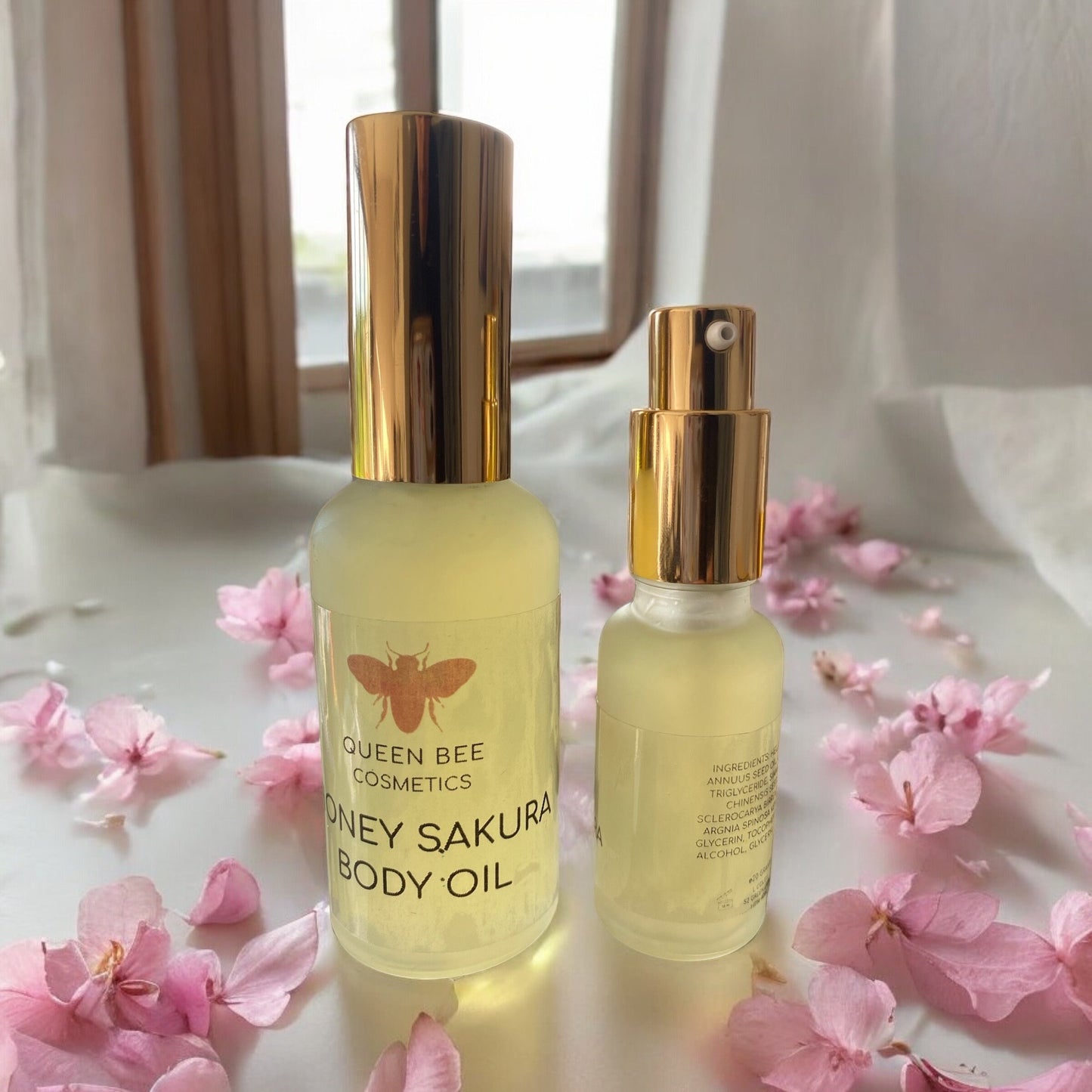 Body Oil and Perfume Gift Tin, Honey Sakura Scented
