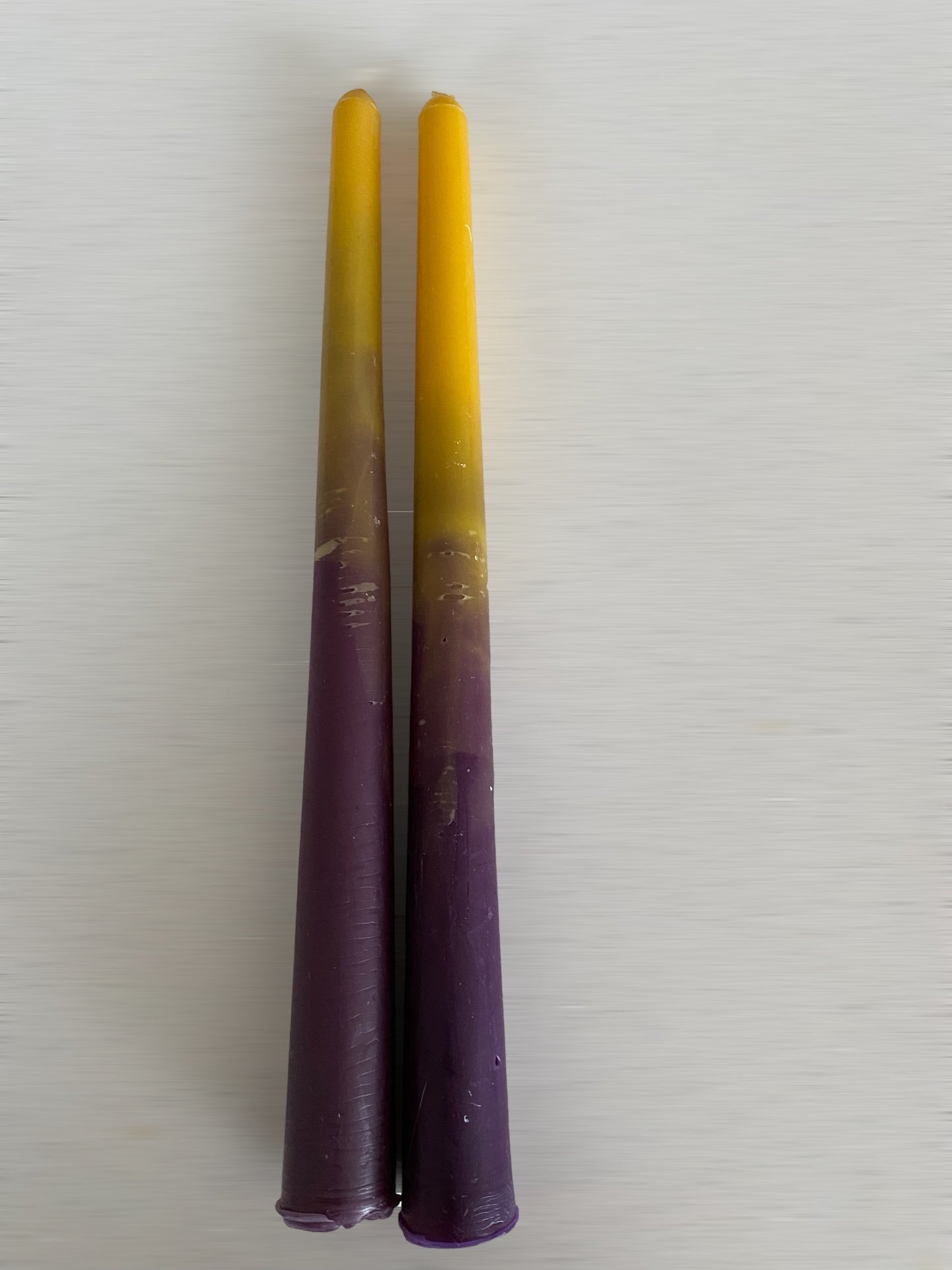 Multi colour dipped straight Beeswax candle