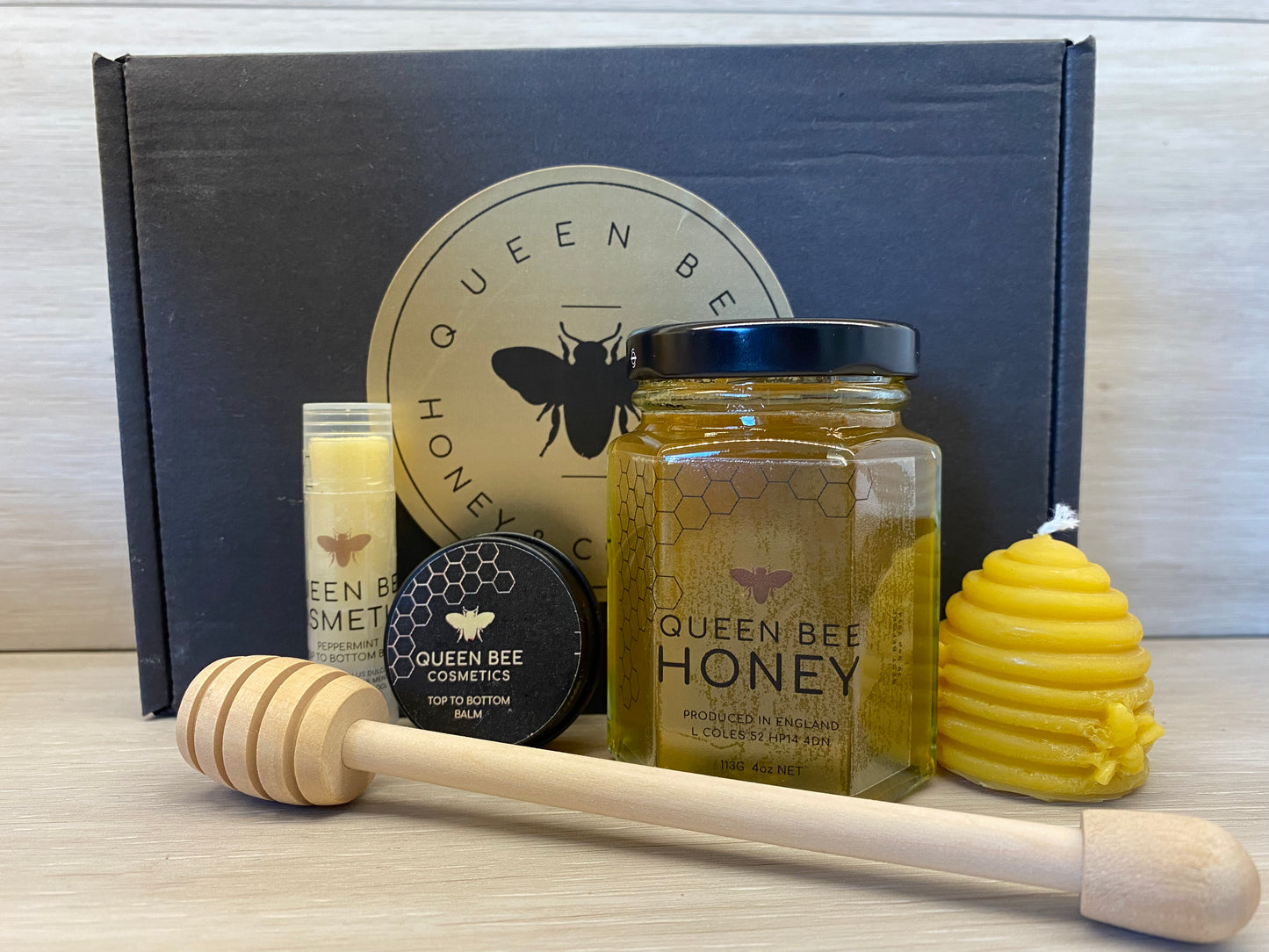 Raw Honey, Natural Balms & Beeswax Candle Gift Set