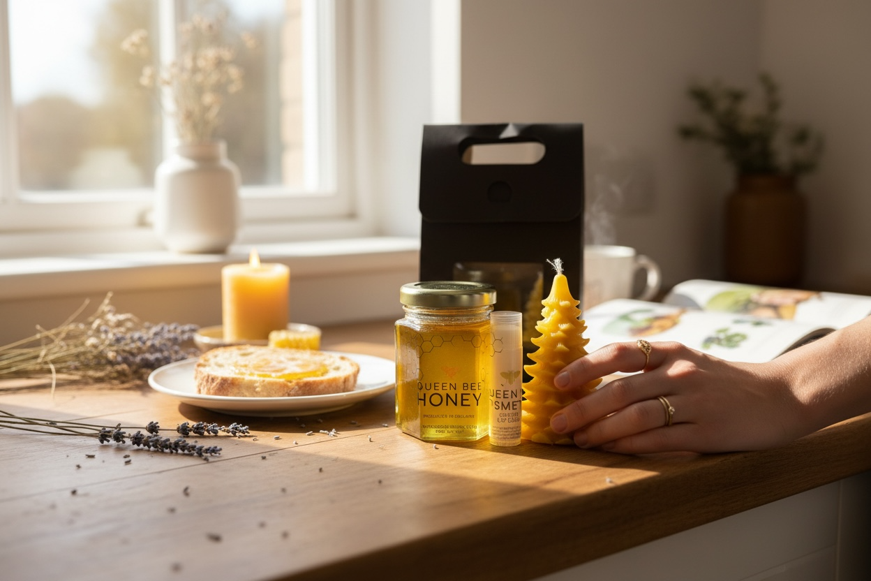 Honey Gift Set, Honey, Candle and Balm