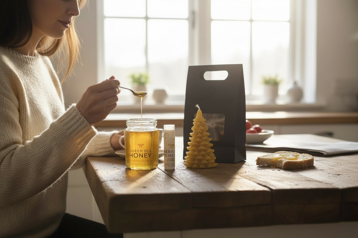 Honey Gift Set, Honey, Candle and Balm