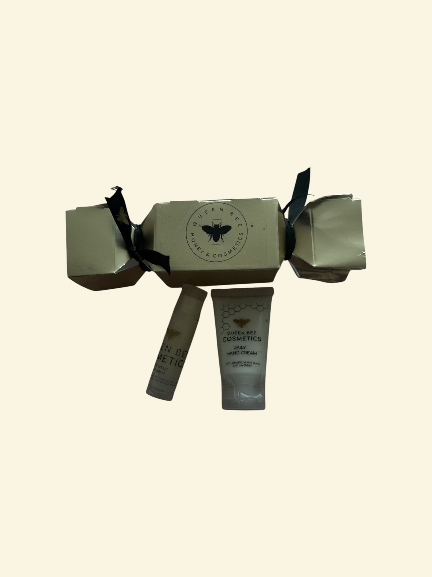 Cracker containing Lip Balm and Hand Cream