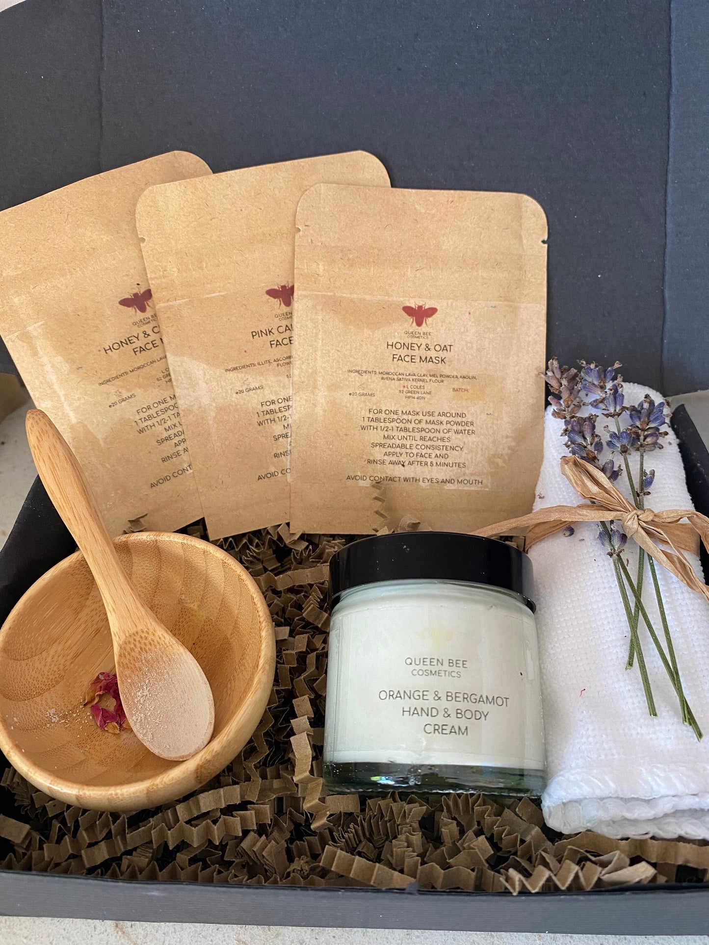 Clay face mask, natural skincare, self care box