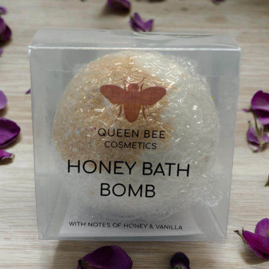 Bath Bomb, honey scented, gift, fizz, stocking filler, Christmas, for her, him, secret Santa