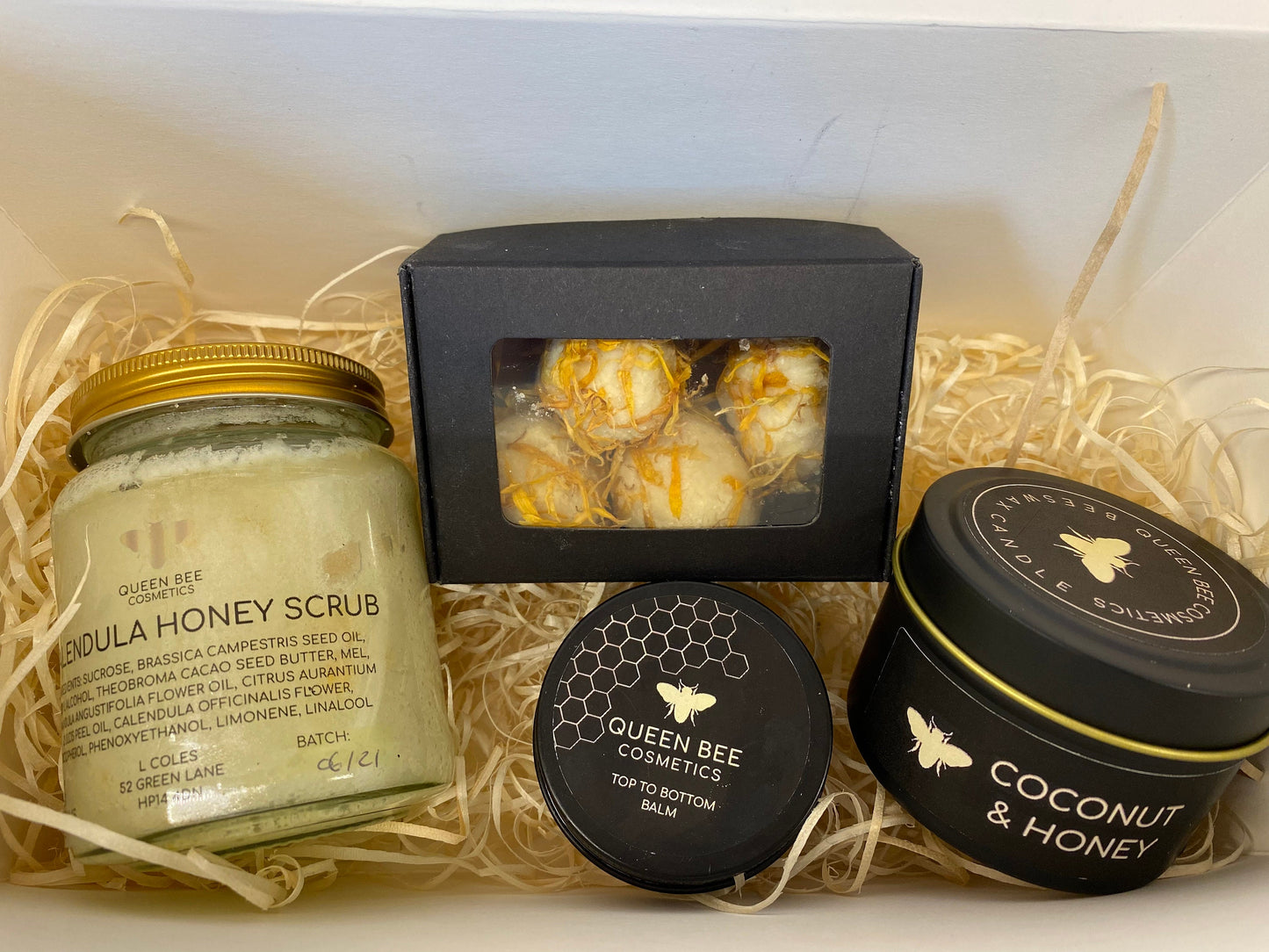 Pamper Gift Set - Natural Balms, Beeswax Candle, Sugar Scrub and Bath Melts