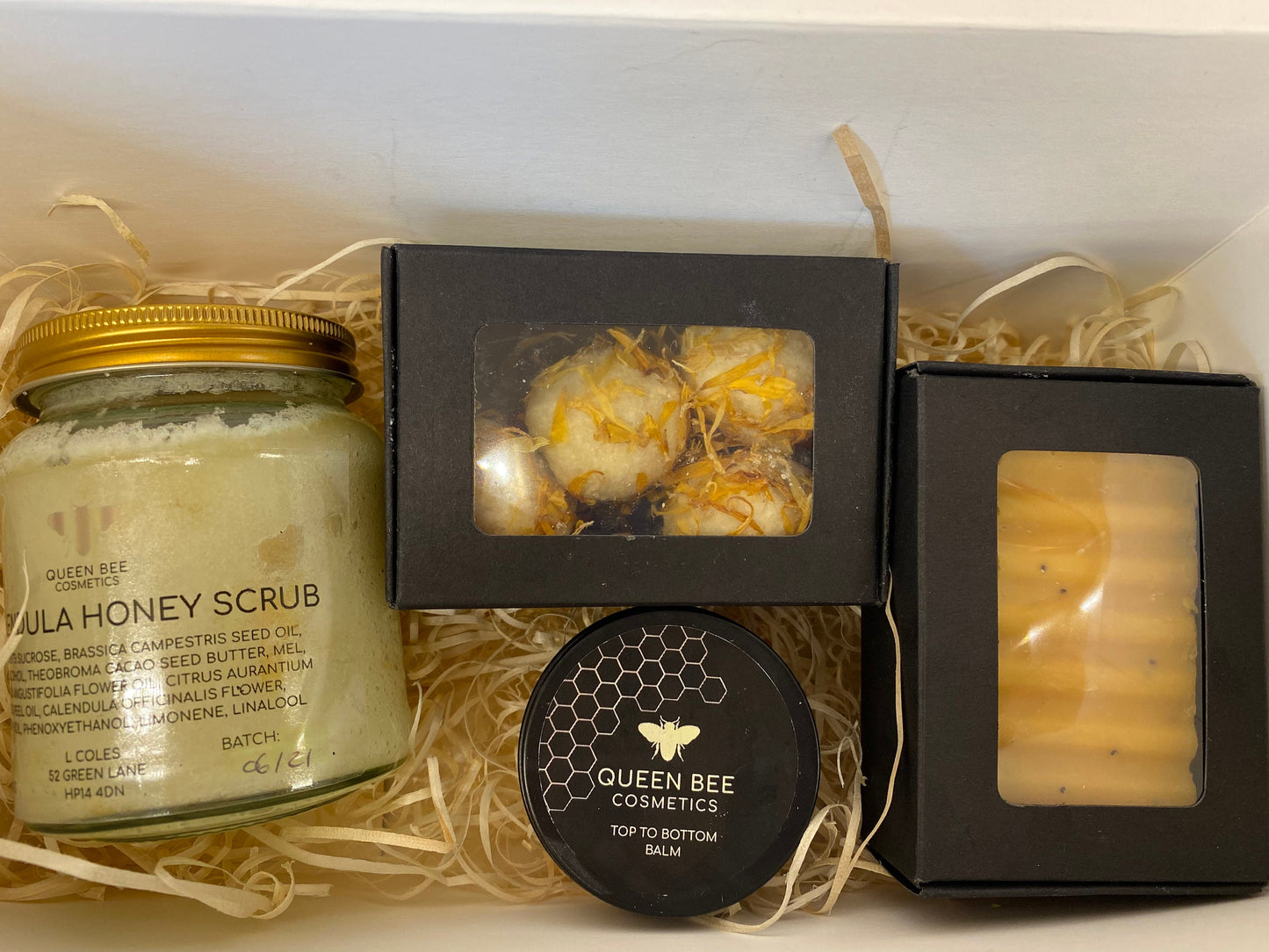 Pamper Gift Set - Natural Balms, Beeswax Candle, Sugar Scrub and Bath Melts