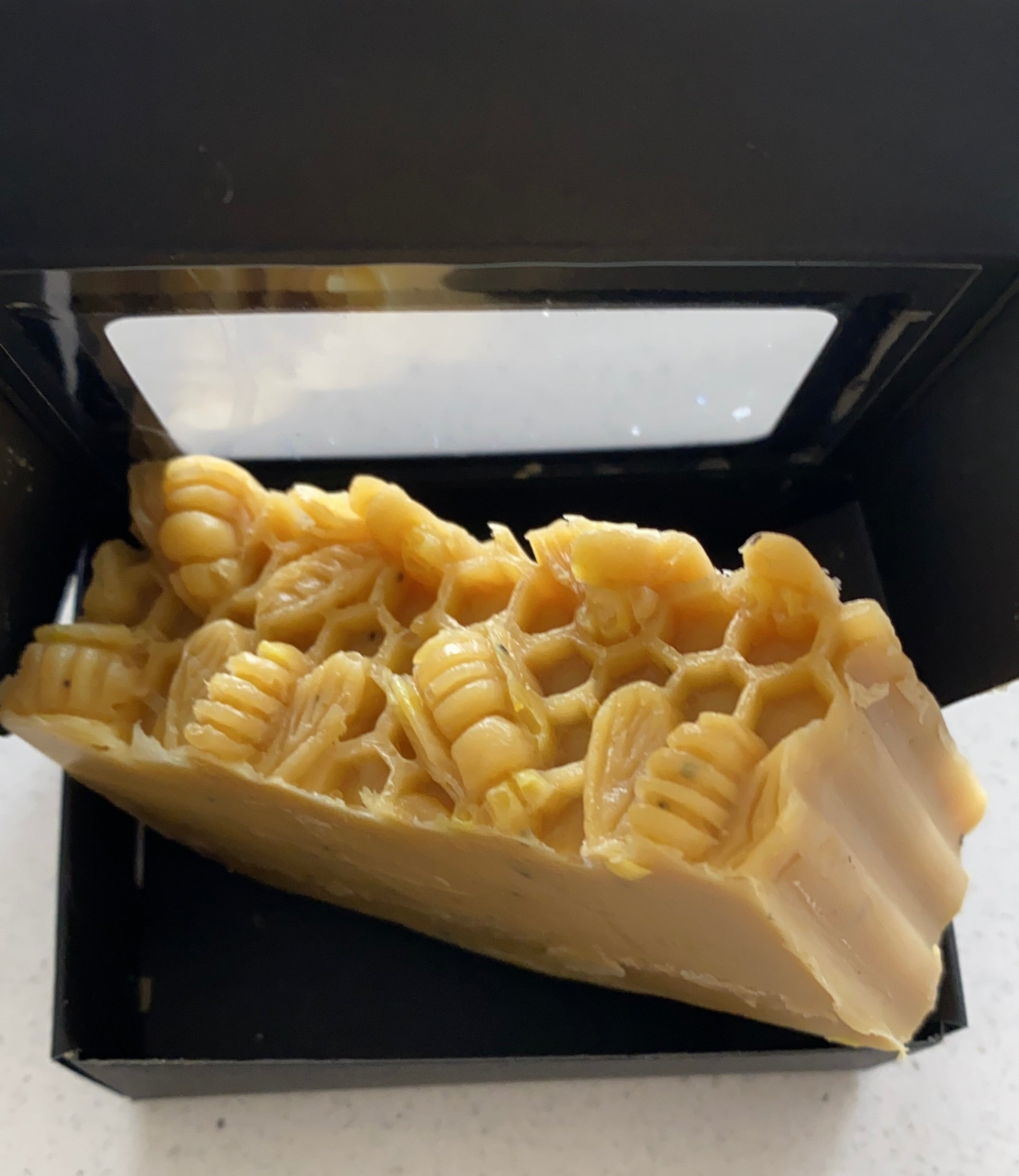 natural soap with honey and beeswax